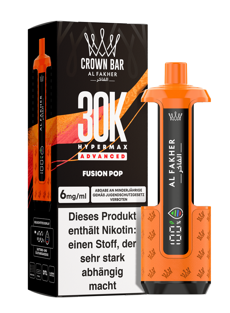 Al Fakher Hypermax Advanced 30K - Fusion Pop - 6mg Nikotingehalt