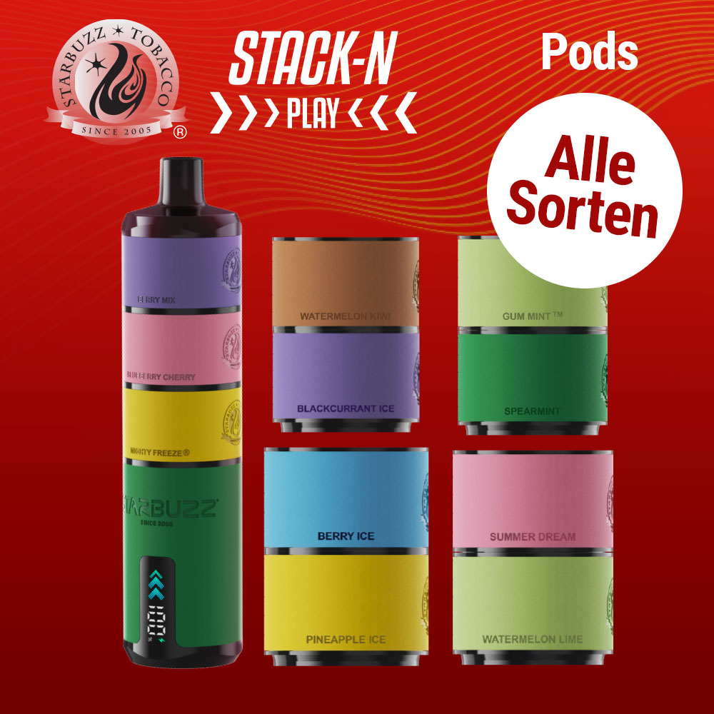 Star Buzz Pod 2er Pack 20mg Nikotinsalz – Alle Sorten | 2 Pods Premium Vape